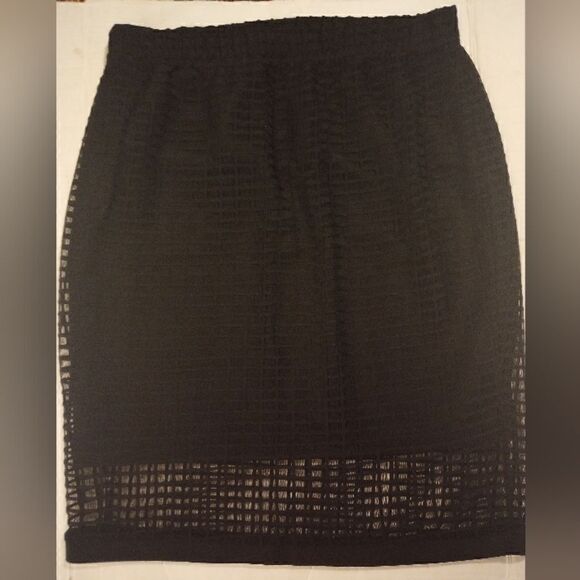 Ashley Stewart mesh overlay elastic waist skirt - Picture 5 of 11